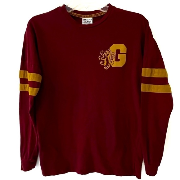 Harry Potter Gryffindor Maroon and Gold Long Sleeve Tee Size XXS - Picture 1 of 4